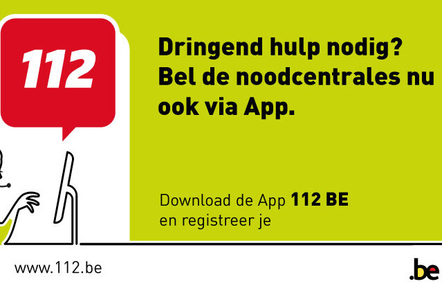 Nu ook rechtstreekse link naar e-loket en nummer 1722 via app 112 BE ...